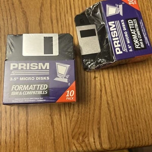 Prism 3,5" Micro Disks 10 Pl Formatiert IBM und Kompatibel Neu +2 Neu - Bild 1 von 2
