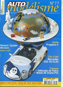 MODELLAUTO Nr. 77 02/2003 Mercedes 220SE & SL55 RENAULT SPIDER PROJEKT K - Bild 1 von 1