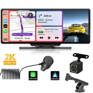10.26" Android Auto Screen Wireless CarPlay Car Stereo For Apple 2K Dash Cam BT - Picture 1 of 26