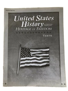 A Beka United States History Heritage of Freedom test key teacher homeschooling - Picture 1 of 5