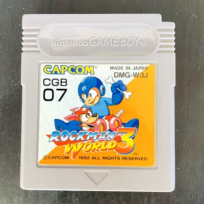 Rockman World 3 Nintendo Game Boy Capcom 1992 Japanese Version DMG-W3J Megaman - Image 1 of 4