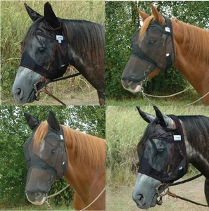 Maschera mosca cavallo Quiet Ride orecchie standard naso trail equitazione TUTTI GLI STILI e TAGLIE - Foto 1 di 6