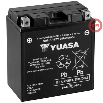 BATTERIA YUASA YTX20CH-BS 18.9AH MOTO GUZZI BREVA (LPG00/LPG01) 1200 2008-2011 Foto 1 de 3