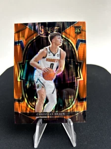 Christian Braun 2022-23 Panini Select RC Orange Flash Prizm #85 Rookie  5-D - Picture 1 of 2