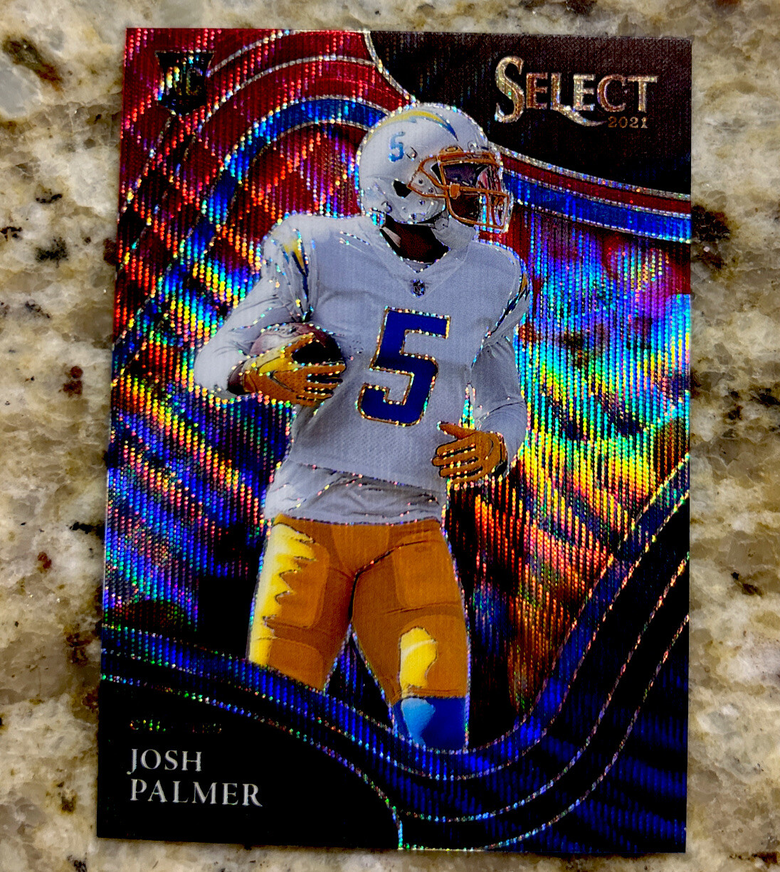 2021 Panini Select Josh Palmer Field Level Tri-Color PRIZM 17/75 Chargers RC!