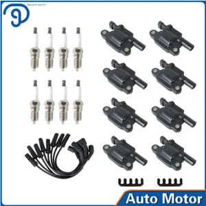 For Chevy 8 (pack) UF413 2005-2017 Ignition Coils+Spark Plugs+Spark Plug Wires - Picture 1 of 8