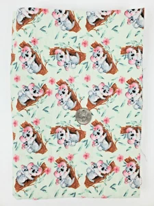 Snuggle Flannel Baby Fabric Koala Bears in a Tree 30" x 42" Green Pink Gray - Picture 1 of 6