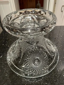 Heisey Glass Sunburst Punch Bowl Base - Picture 1 of 3