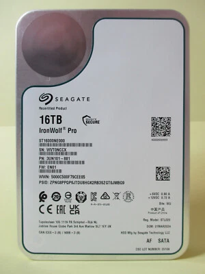 Seagate IronWolf Pro - ST16000NE000 - interne 3,5" Sata3 NAS CMR Festplatte 16TB - Bild 1 von 4