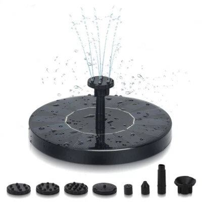 1.5W Solar Springbrunnen Teichpumpe Fontäne Wasserspiel für Außen Teich VogelBad - Bild 1 von 4