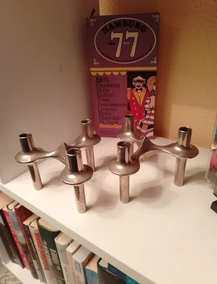 BMF Quist Nagel 2 Kerzenständer Stecksystem 70er  - Bild 1 von 3