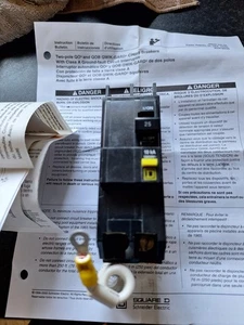 Square D 25A Typ QO Leitungsschutzschalter mit Erdungsunterbrecher 10Ka 120/240V~  - Bild 1 von 3