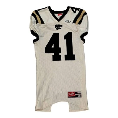 Camiseta deportiva de fútbol vintage Wildcats Rawlings corte profesional blanca negra dorada talla mediana Foto 1 de 2