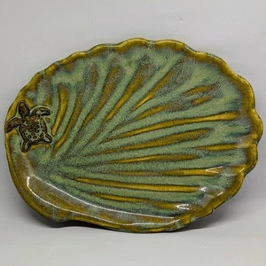 Koepnick Art Pottery Tray Dish Large Trinket Dish Sea Turtle Coastal Beach - Picture 1 of 11