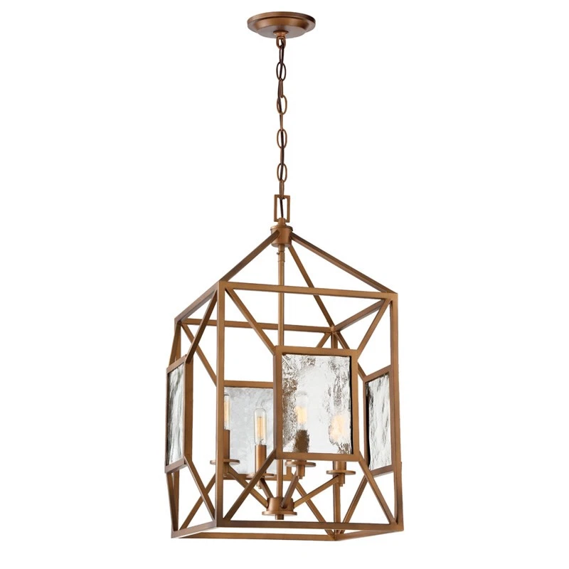 Fuente Diseñadores 89431 Athina 4 Luces 16"W Colgante Enjaulado - Bronce Foto 1 de 1