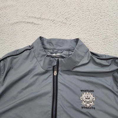 Adidas Golf Vest Mens XXL Gray Clima Windbreaker Whistling Straits Club *Spots* - Image 1 of 4