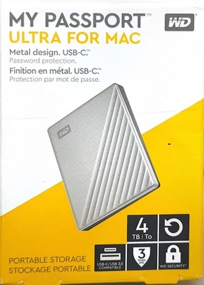 Western Digital 4TB My Passport Ultra for Mac Portable External Drive - Silver - Image 1 of 3