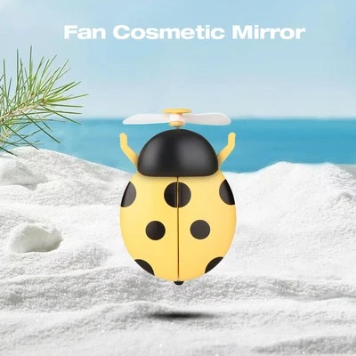 Ladybug - Espelho de maquiagem LED ventilador em forma - - Imagem 1 de 4