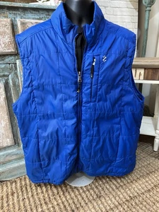 IZOD PerformX Down Style Fill Puffer Vest Jacket Mens XXL Royal blue - Picture 1 of 6