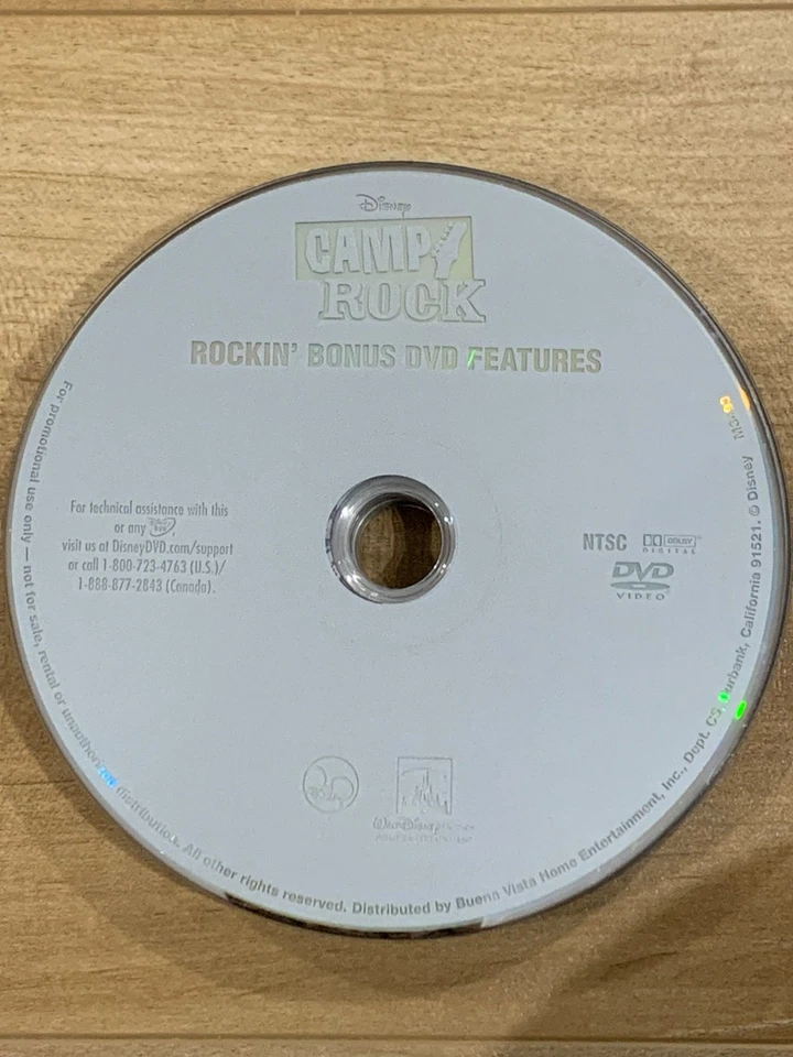 Disney Camp Rockin Bonus DVD Características Disco Promocional NTSC DVD Video Foto 1 de 1