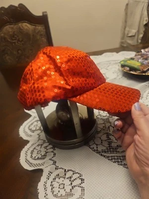 Boné de beisebol roxo lantejoulas tamanho ajustável novo sem etiquetas  - Imagem 1 de 4