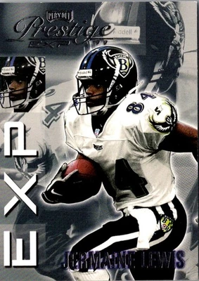 1999 Playoff Prestige EXP Jermaine Lewis #EX190 Baltimore Ravens Football Card - Image 1 of 2