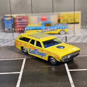 1/64 HOT WHEELS BUTTERFINGER 71 PLYMOUTH SATELLITE YELLOW Real Riders 1971 Wagon - Picture 1 of 10