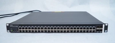 IBM RackSwitch G8052 48x1Gb and 4x10Gb SFP+ Ethernet Switch 2x-PSU 00D9799 - Image 1 of 4