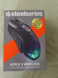 SteelSeries Aerox 9 Wireless Optical Gaming Mouse - Black (62618)  -USED - Picture 1 of 9