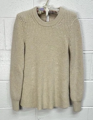 Suéter cuello redondo mezcla de lana ATHLETA Sierra • mediano para mujer • crema de coco Foto 1 de 4