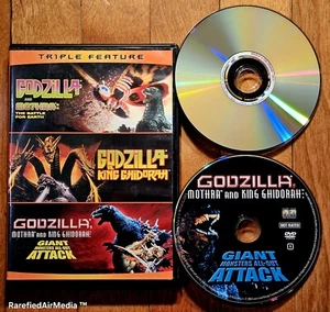 Triple Feature Lot Godzilla Vs King Ghidorah And Mothra & Gaint Monster Attack  - Bild 1 von 4