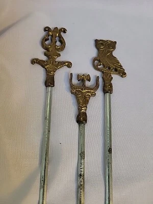 Lote 3 pinchos espada plata oro turco vintage 17"  Foto 1 de 4