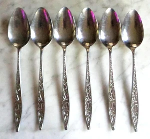 Ekco Eterna Balboa Stainless Japan 6 3/8 inch Set of 6 Teaspoons - Picture 1 of 3