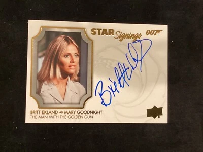JAMES BOND BRITT EKLAND AUTOGRAPHED CARD IN NEAR MINT CONDITION - Image 1 of 2