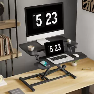 FLEXISPOT 28" Height Adjustable Home Office Desk Converter Computer Desk Riser - Picture 1 of 9