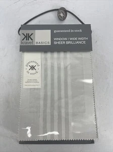 KRAVET Basics Window/ Wide Width Sheer Brilliance Sample Book #1838 - Picture 1 of 10