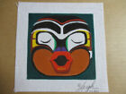 Leigh Handpainted Needlepoint Canvas Dzoonakwa Indian Mask 18 Mesh