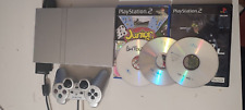 CONSOLE SONY PLAYSTATION 2 PS2 SILVER GREY SLIM LEGGE PS1 PS2 BACKUP