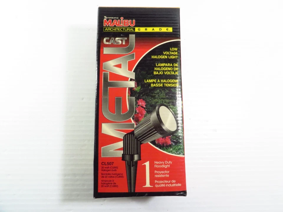 Malibu CL507 Low Voltage Cast Metal Halogen Landscape Light - Black