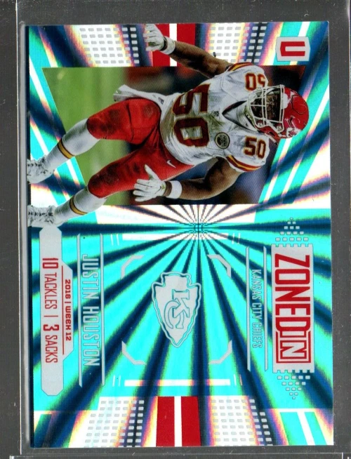 2017 Panini Unparalleled Zoned In Teal #12 Justin Houston /15 - Image 1 of 1