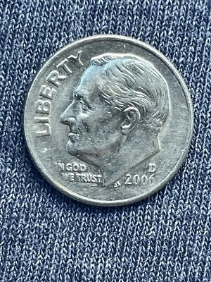 2006 D Roosevelt Dime Struck Off Center United States ERROR Coin  - Image 1 of 4