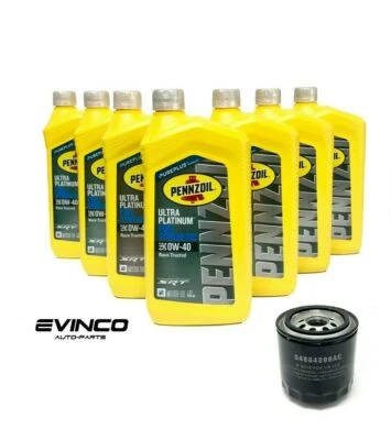 Pennzoil 0W40 Ultra Full Synthetic SRT Motor Oil (7 Qt) with Mopar Filter MO-899 Foto 1 de 3