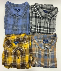LOT of 4 George Men's 3XL 54-56 Long Sleeve Shirt Classic Fit Cotton & Polyester - Picture 1 of 12