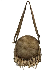 Sac Femmes Cuir Franges Vintage Tressè Tissè Tressèe Paul.hide Virgo Marron - Picture 1 of 3