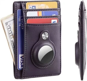 AirTag Portefeuille pour Homme avec Support Compatible pour Apple Air Tag MINCE NEUF NOIR - Photo 1 sur 8