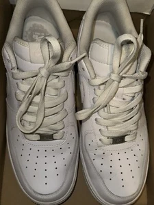 Nike Air Force 1 Shoes Mens Size 10.5 Womens 12 Low Triple All White - Picture 1 of 8