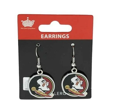 FLORIDA STATE SEMINOLES NCAA TEAM LOGO DANGLE EARRINGS BY AMINCO FREE SHIPPING Cover