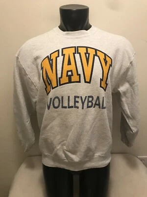 Moletom de vôlei masculino vintage marinho para aspirantes grande feito nos EUA desgastado - Imagem 1 de 4
