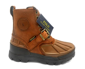 Polo Ralph Lauren Boots Mens 11.5 Oslo High Waterproof Leather Duck Buckle Strap - Picture 1 of 7