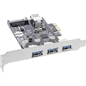 10x InLine Schnittstellenkarte, 3x+1x USB 3.0, PCIe, mit SATA Stromanschluss, in - Bild 1 von 4